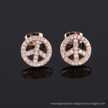 3A Micro Pave Zircon Silver CZ Earrings